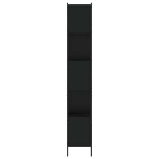 Cassis Wooden Bookcase With 5 Shelves In Black_4