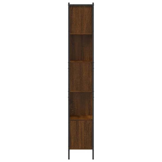 Cassis Wooden Bookcase With 5 Shelves In Brown Oak_4