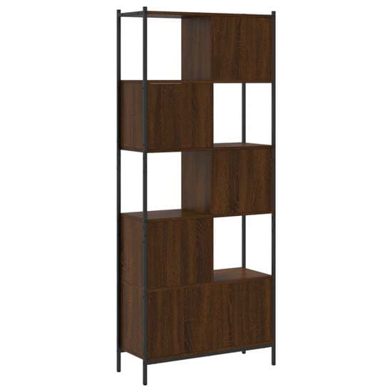 Cassis Wooden Bookcase With 5 Shelves In Brown Oak_5