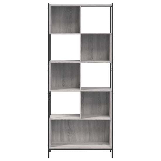 Cassis Wooden Bookcase With 5 Shelves In Grey Sonoma Oak_3