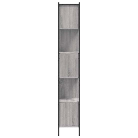 Cassis Wooden Bookcase With 5 Shelves In Grey Sonoma Oak_4