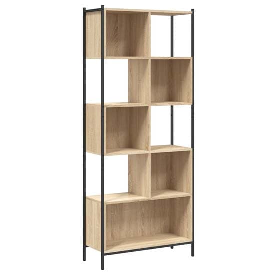 Cassis Wooden Bookcase With 5 Shelves In Sonoma Oak_2