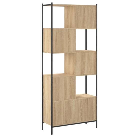 Cassis Wooden Bookcase With 5 Shelves In Sonoma Oak_5