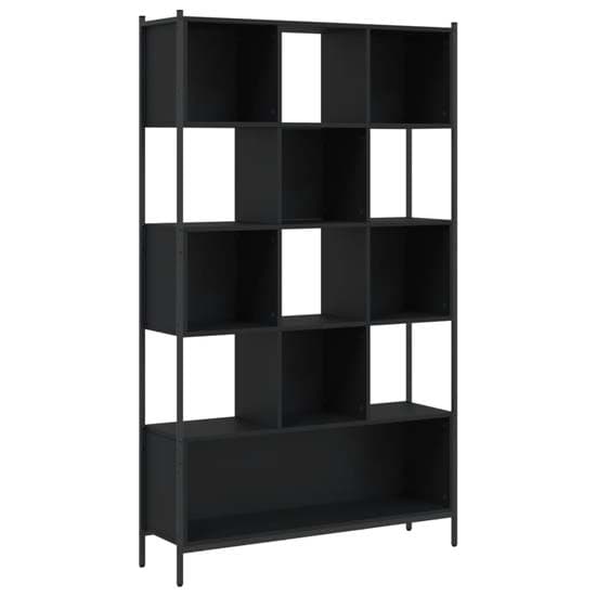 Cassis Wooden Bookcase With 7 Shelves In Black_2
