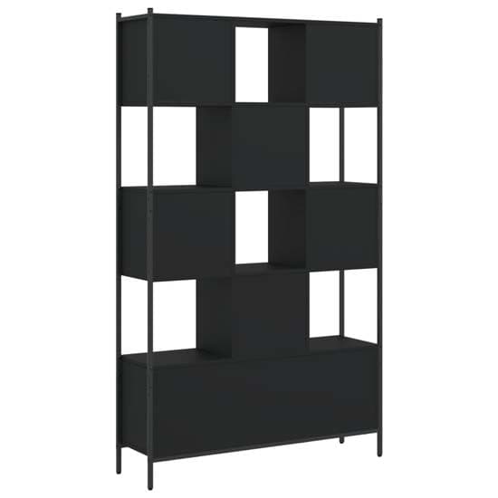 Cassis Wooden Bookcase With 7 Shelves In Black_5