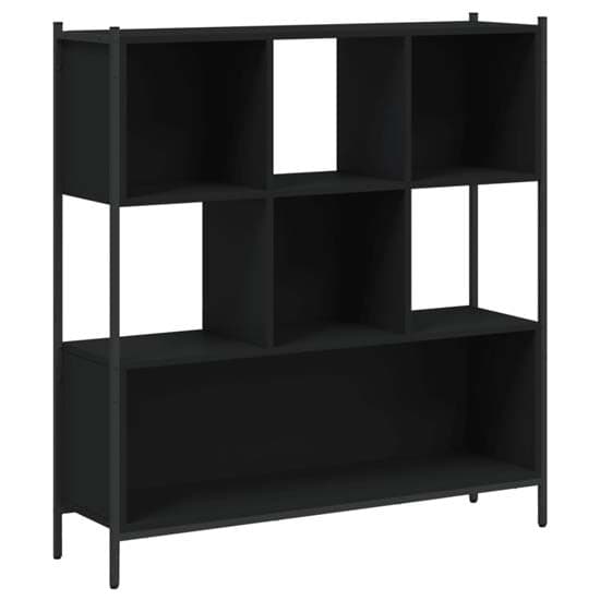 Cassis Wooden Bookcase With 7 Shelves In Black_6