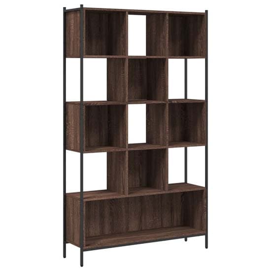 Cassis Wooden Bookcase With 7 Shelves In Brown Oak_2
