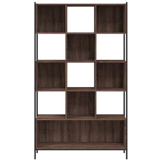Cassis Wooden Bookcase With 7 Shelves In Brown Oak_4