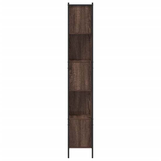 Cassis Wooden Bookcase With 7 Shelves In Brown Oak_5
