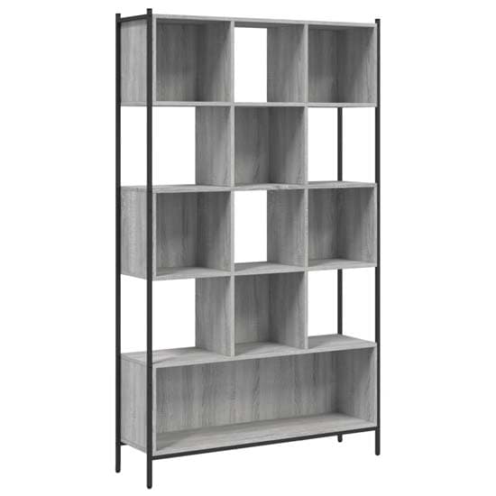 Cassis Wooden Bookcase With 7 Shelves In Grey Sonoma Oak_2