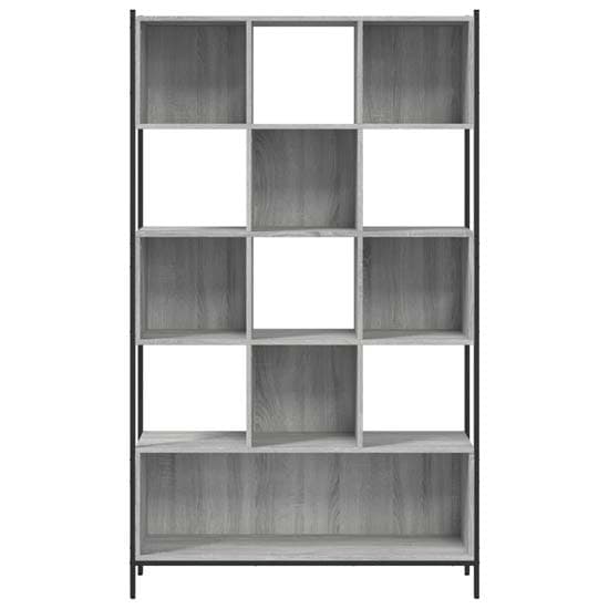 Cassis Wooden Bookcase With 7 Shelves In Grey Sonoma Oak_3
