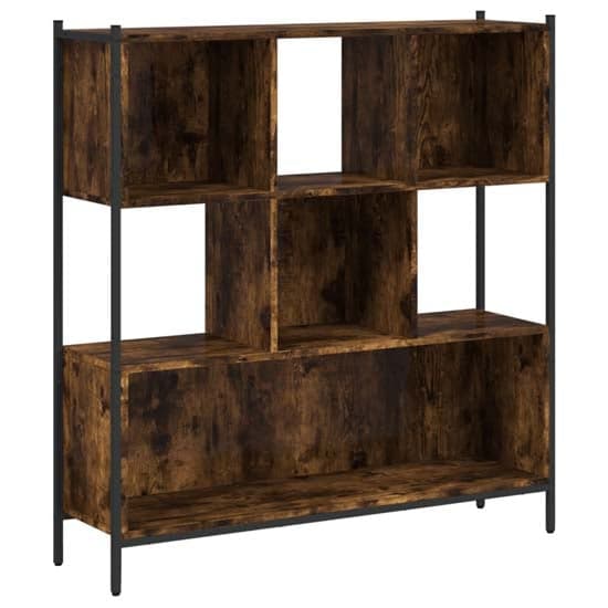 Cassis Wooden Bookcase With 7 Shelves In Smoked Oak_6