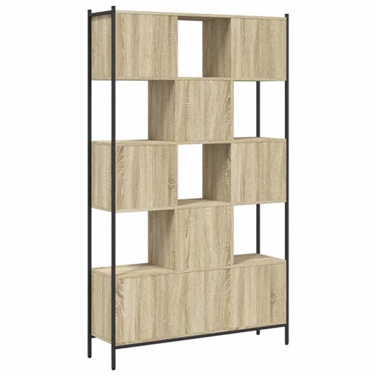 Cassis Wooden Bookcase With 7 Shelves In Sonoma Oak_5