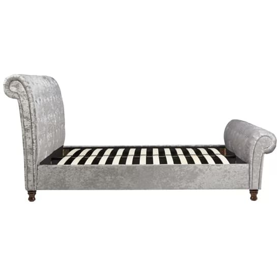 Castella Fabric Double Bed In Steel Crushed Velvet_5
