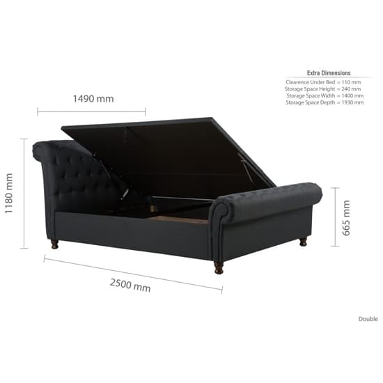 Castella Fabric Ottoman Double Bed In Charcoal_10