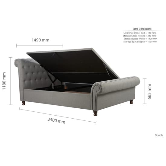 Castella Fabric Ottoman Double Bed In Grey_10