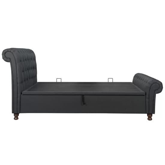 Castella Fabric Ottoman King Size Bed In Charcoal_6