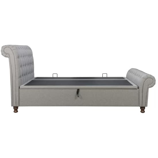 Castella Fabric Ottoman King Size Bed In Grey_7
