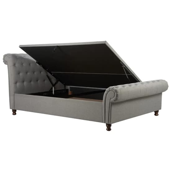 Castella Fabric Ottoman Super King Bed In Grey Furniture in Fashion