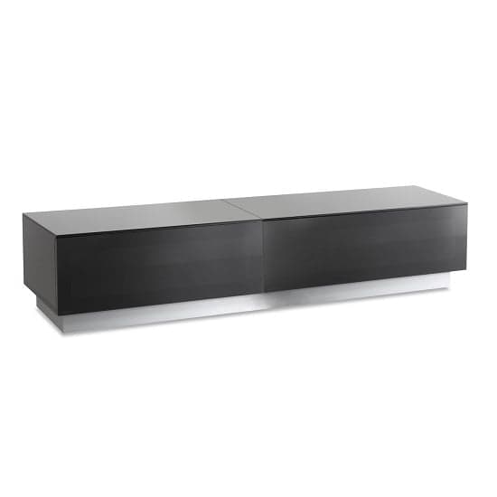 Crick LCD TV Stand Large In Black With Glass Door_3