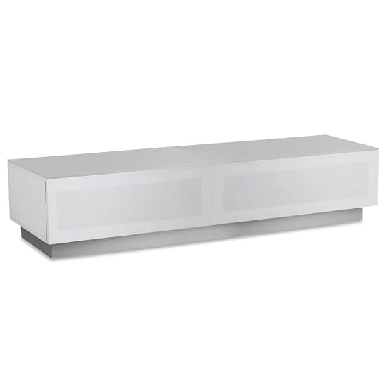Crick LCD TV Stand Large In White With Glass Door_2