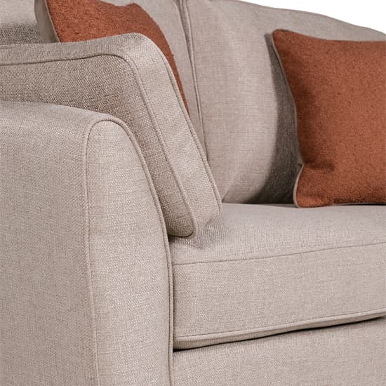 Castro Fabric 2 Seater Sofa In Biscuit With Cushions_5