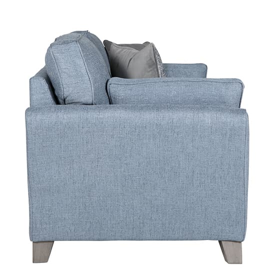 Castro Fabric 2 Seater Sofa In Blue With Cushions_4