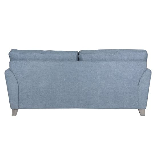 Castro Fabric 3 Seater Sofa In Blue With Cushions_4