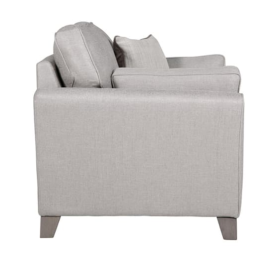Castro Velvet Fabric 1 Seater Sofa In Light Grey_2
