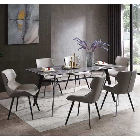 Cebalrai Glass Dining Set In Blue Mist With 6 Ancha Chairs_1