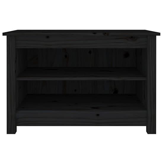 Cedric Solid Pinewood Shoe Storage Bench In Black_3