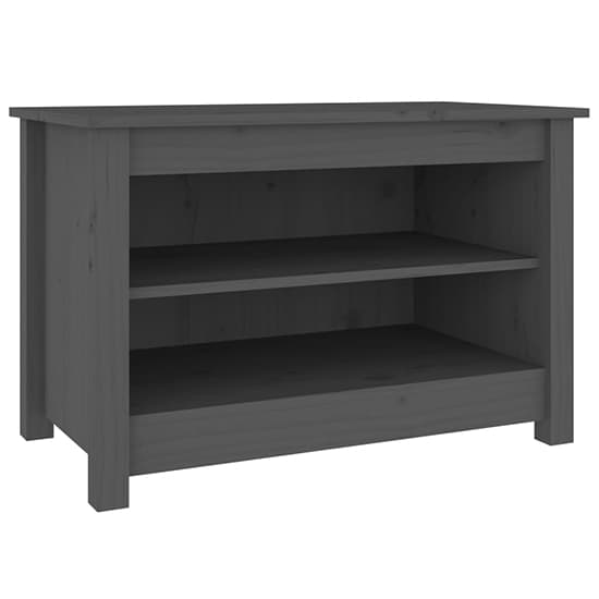 Cedric Solid Pinewood Shoe Storage Bench In Grey_2