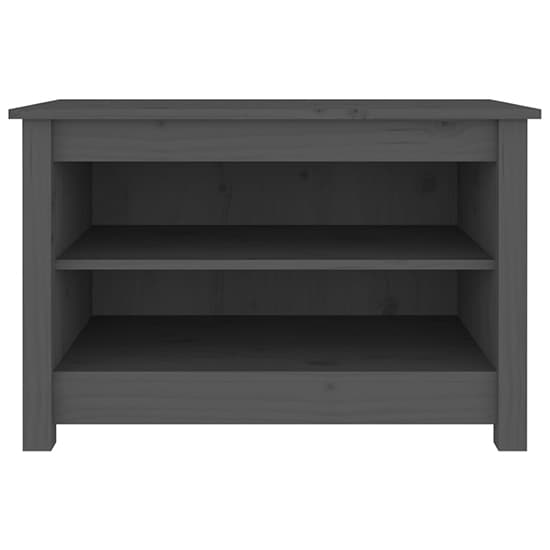 Cedric Solid Pinewood Shoe Storage Bench In Grey_3