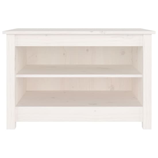 Cedric Solid Pinewood Shoe Storage Bench In White_3