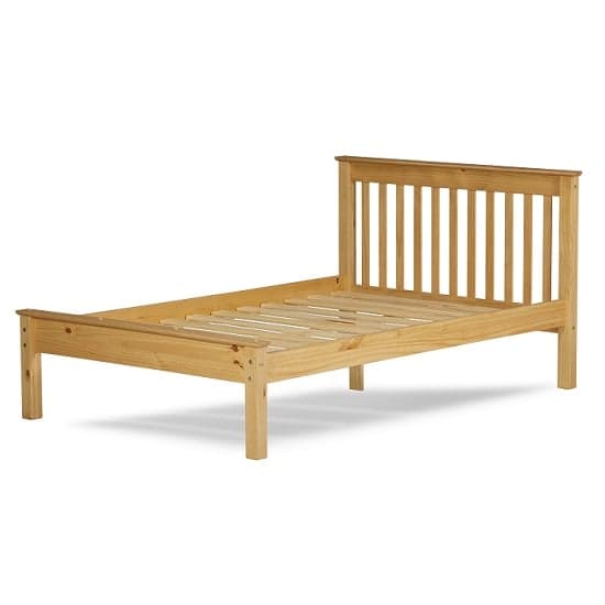 Celestas Wooden Small Double Bed In Waxed Pine_3