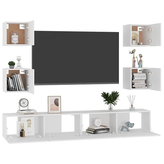 Celexa Wall Hung Wooden Entertainment Unit In White_3