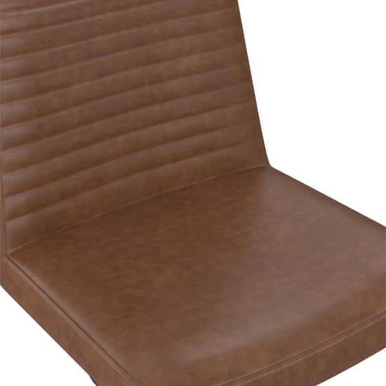 Celina Swivel Faux Leather Home And Office Chair In Camel_4