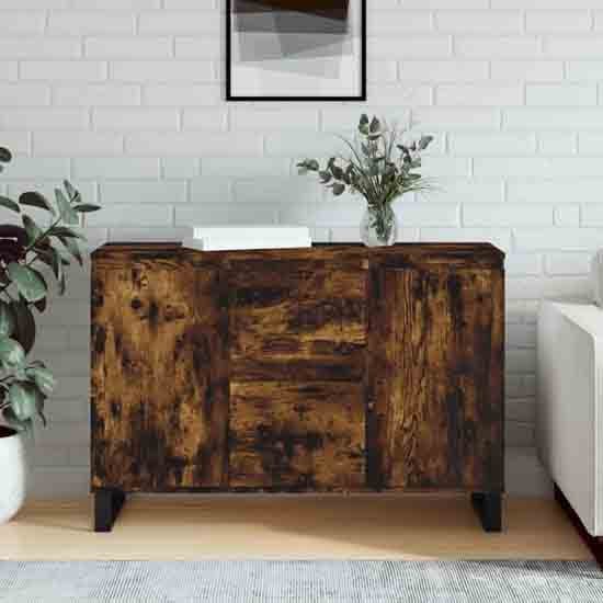 Celina Wooden Sideboard With 2 Doors 2 Drawers In Smoked Oak_1