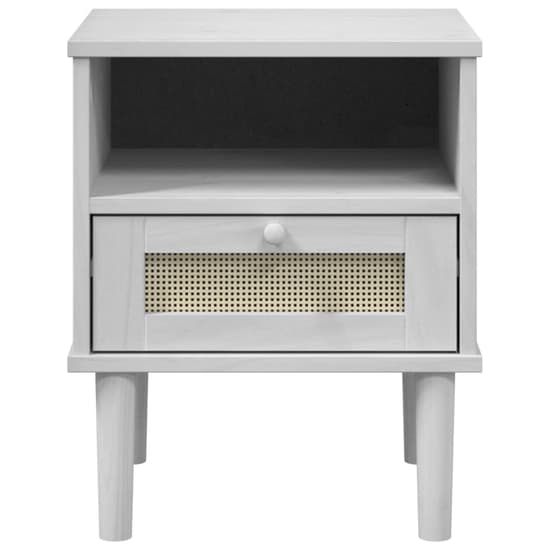 Celle Pinewood Bedside Cabinet With 1 Drawer In White_6
