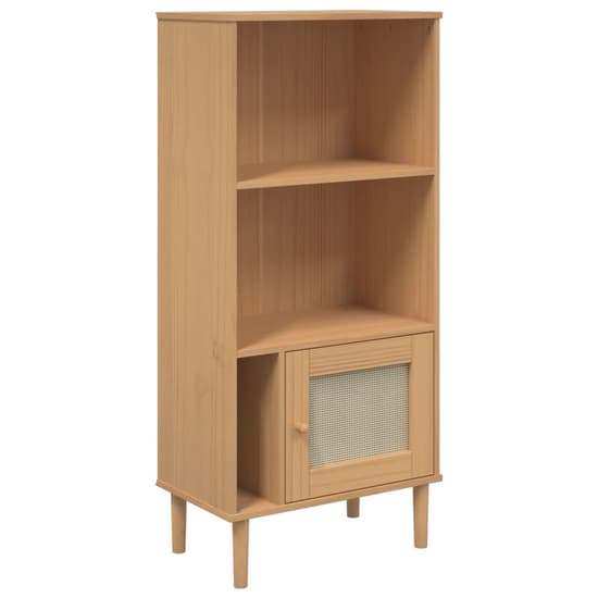 Celle Pinewood Bookcase With 2 Shelves In Brown_2