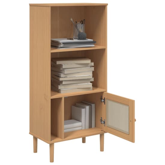 Celle Pinewood Bookcase With 2 Shelves In Brown_4