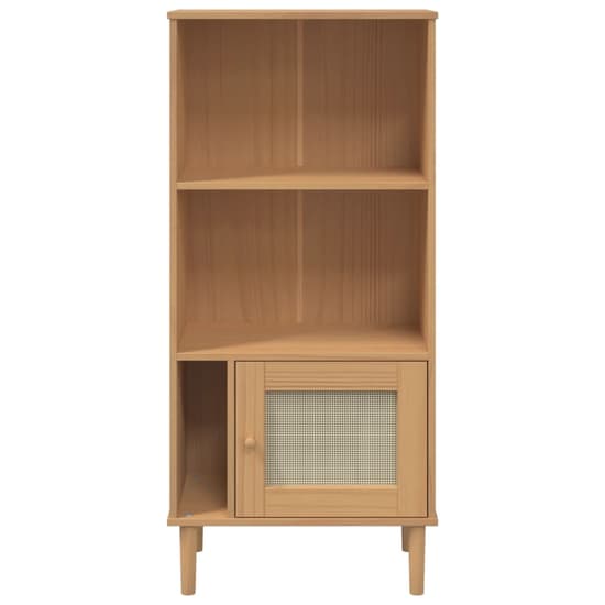 Celle Pinewood Bookcase With 2 Shelves In Brown_5