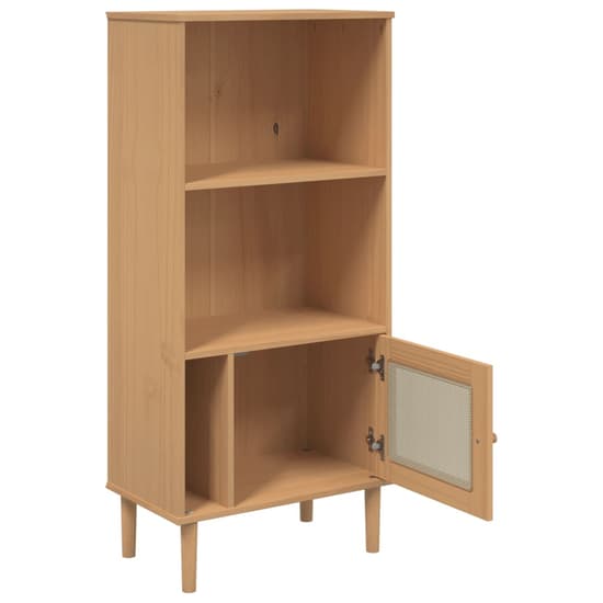 Celle Pinewood Bookcase With 2 Shelves In Brown_6