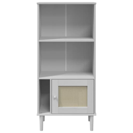 Celle Pinewood Bookcase With 2 Shelves In White_5
