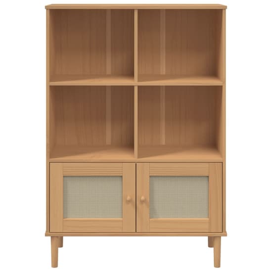 Celle Pinewood Bookcase With 4 Shelves In Brown_5