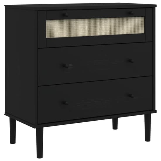 Celle Pinewood Chest Of 3 Drawers In Black_2