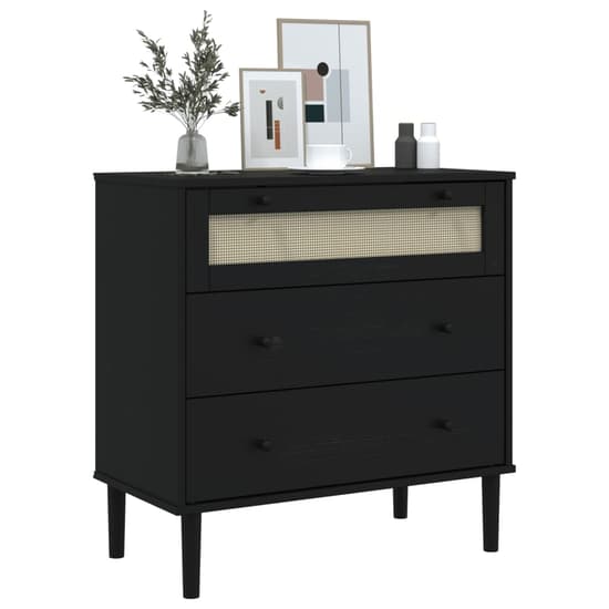Celle Pinewood Chest Of 3 Drawers In Black_3