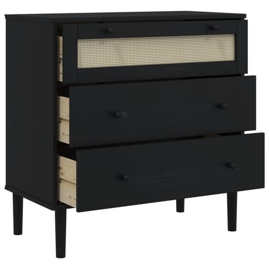 Celle Pinewood Chest Of 3 Drawers In Black_6