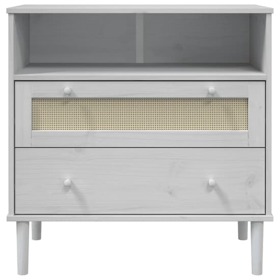 Celle Pinewood Sideboard With 2 Drawers In White_5