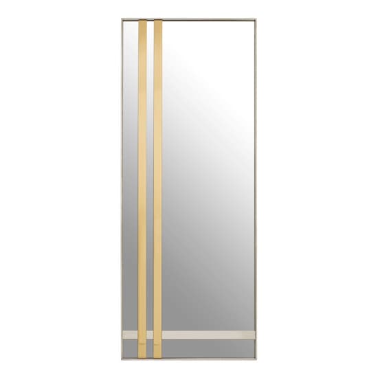 Cervantes Rectangular Wall Bedroom Mirror In Clear And Gold_2